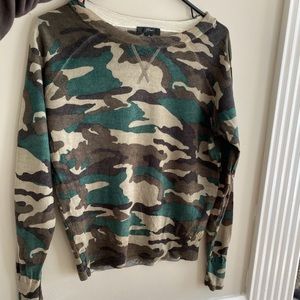 J crew camo merino wool sweater